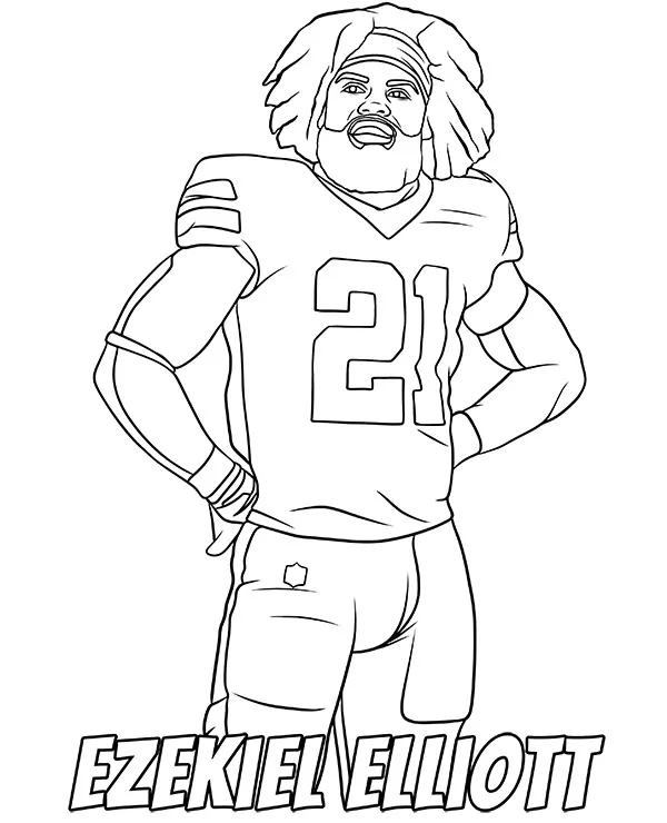 ezekiel elliot kolorowanka nfl