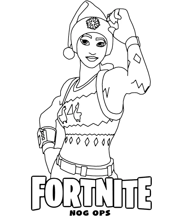 fortnite kolorowanka do druku nog ops