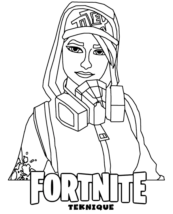fortnite kolorowanka do druku teknique