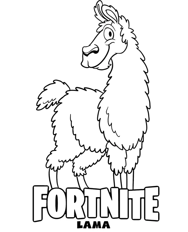 fortnite kolorowanka do wydruku lama