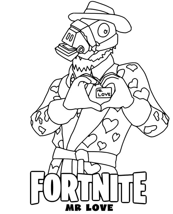 fortnite kolorowanka do wydruku mr love