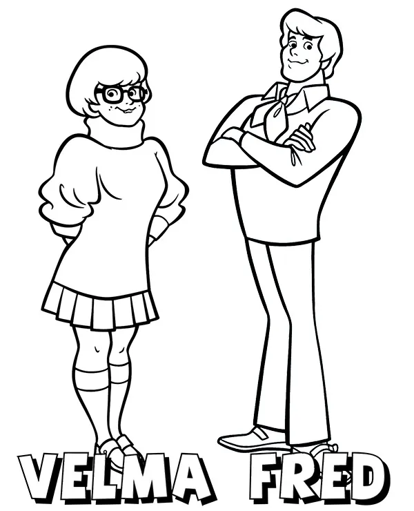fred velma scooby doo kolorowanki