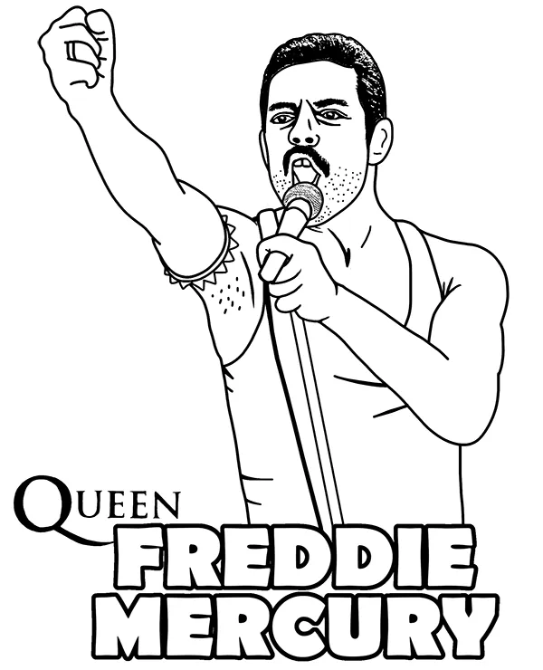 freddie mercury kolorowanka do druku queen