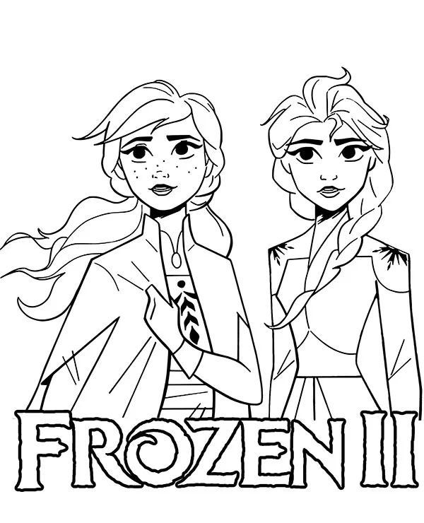 frozen 2 kolorowanka elsa i anna