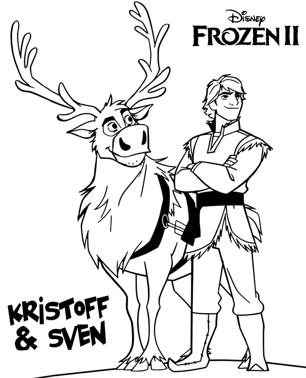 frozen 2 kolorowanka kristoff sven