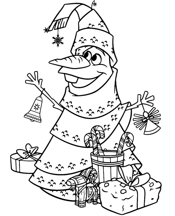 frozen boze narodzenie kolorowanka olaf