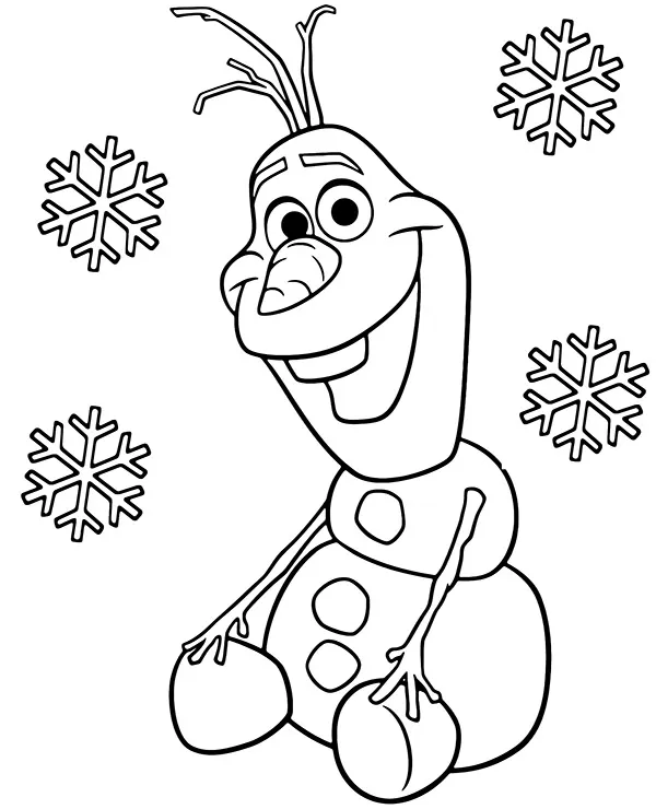 frozen kolorowanka olaf snieg