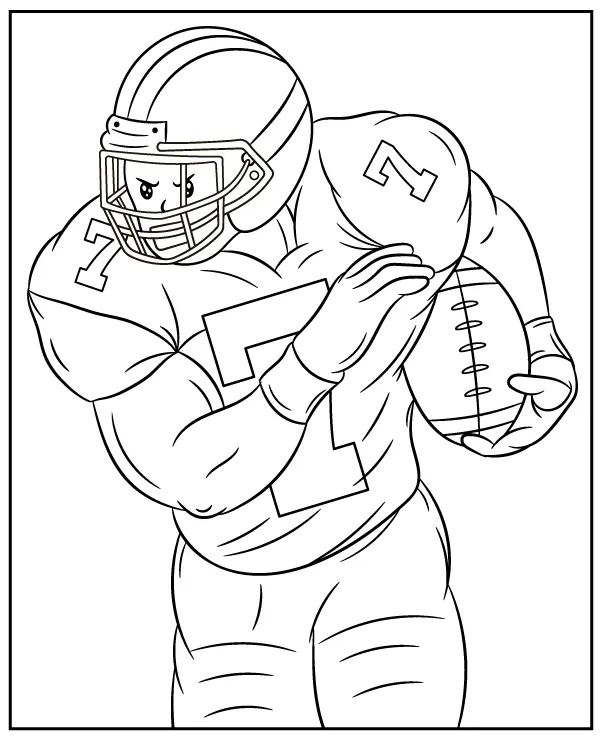futbolista z nfl kolorowanka