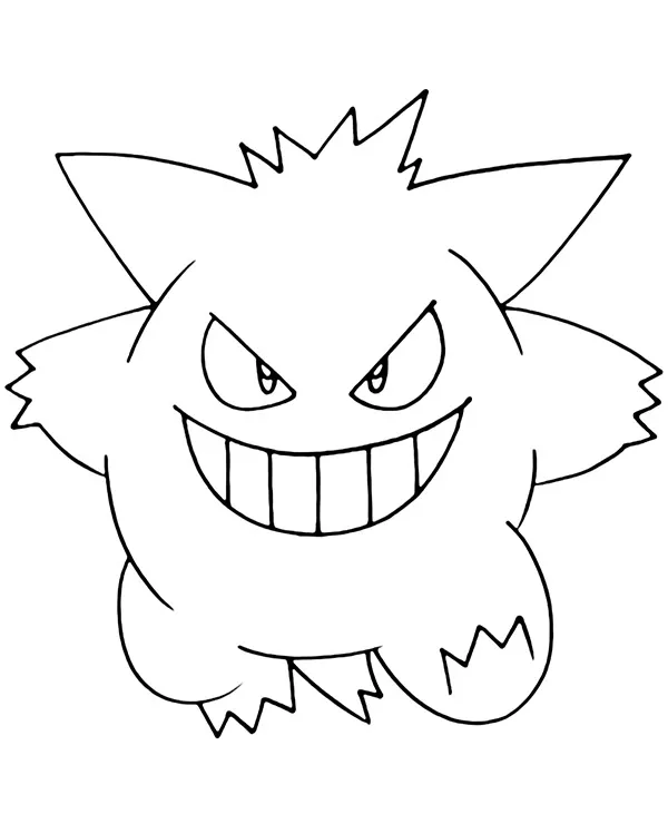 gengar kolorowanki pokemon