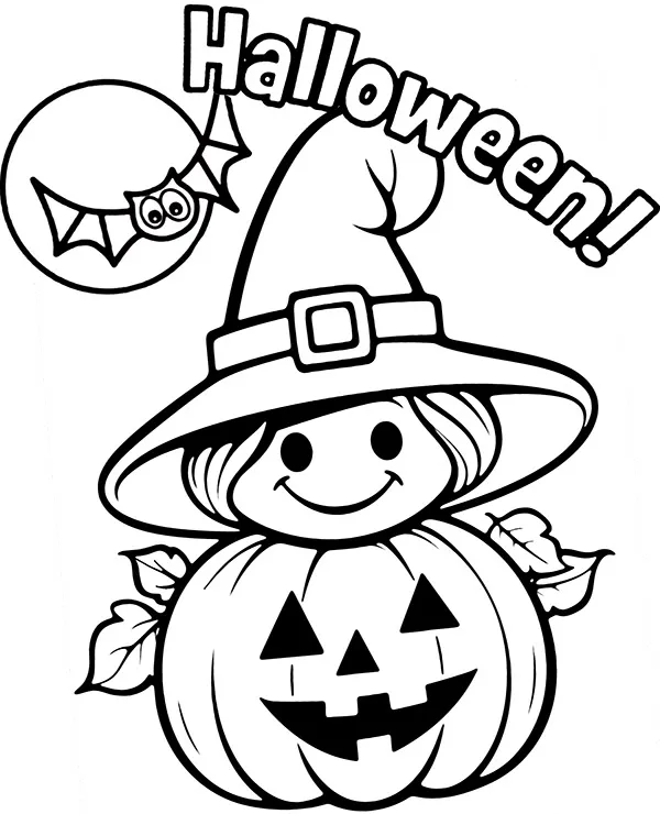 halloween kolorowanka dynia dziewczynka