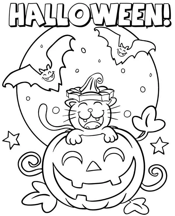 halloween kolorowanka nietoperze