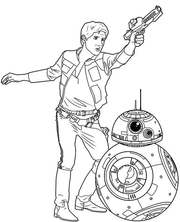 han solo bb 8 kolorowanka
