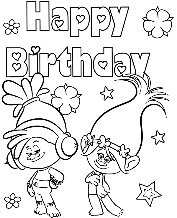 happy birthday kartka urodzinowa trolle