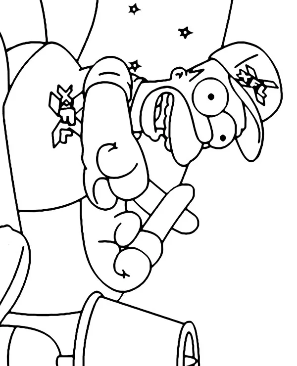 homer na kanapie pionowe kolorowanki simpsonowie
