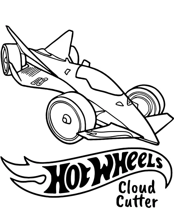 hot wheels kolorowanka cloud cutter