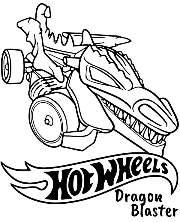 hot wheels kolorowanka dragon blaster