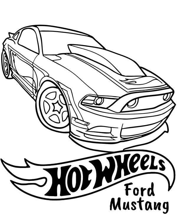 hot wheels kolorowanka ford mustang