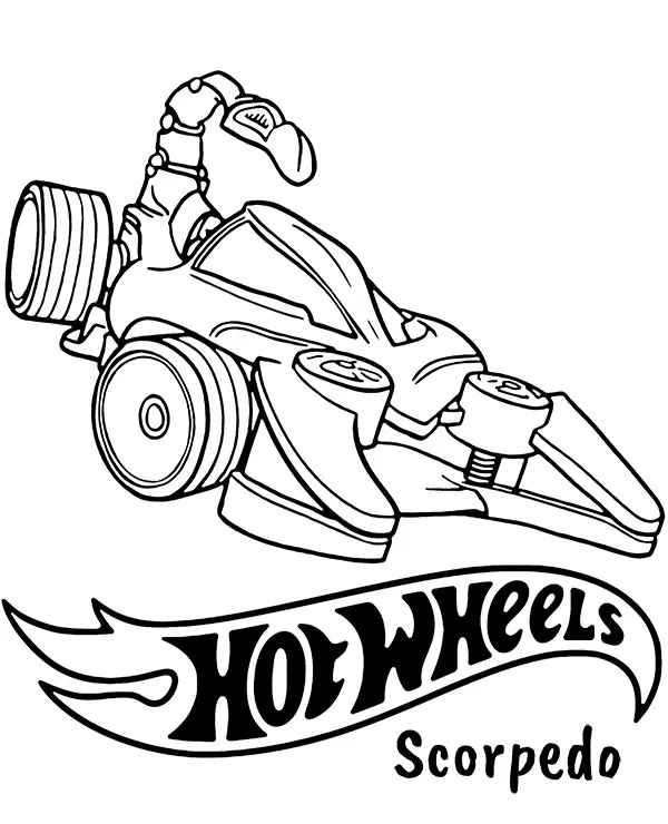 hot wheels kolorowanka scorpedo