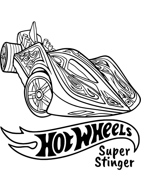hot wheels kolorowanka super stinger