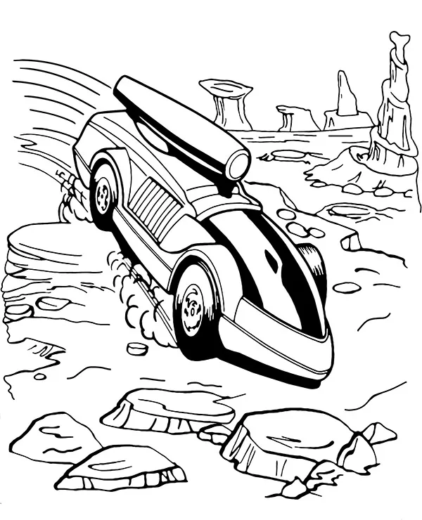 hot wheels kosmiczny pojazd kolorowanka