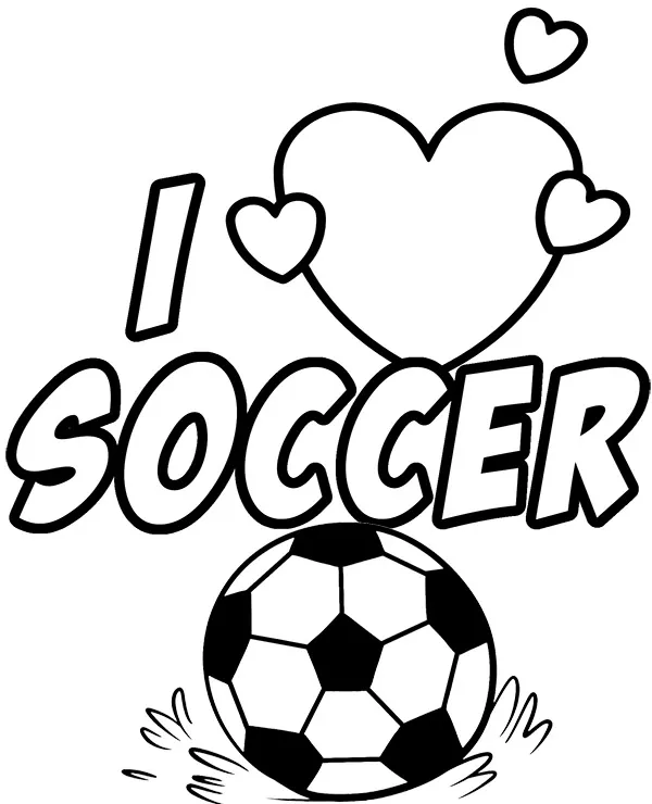 i love soccer kolorowanka