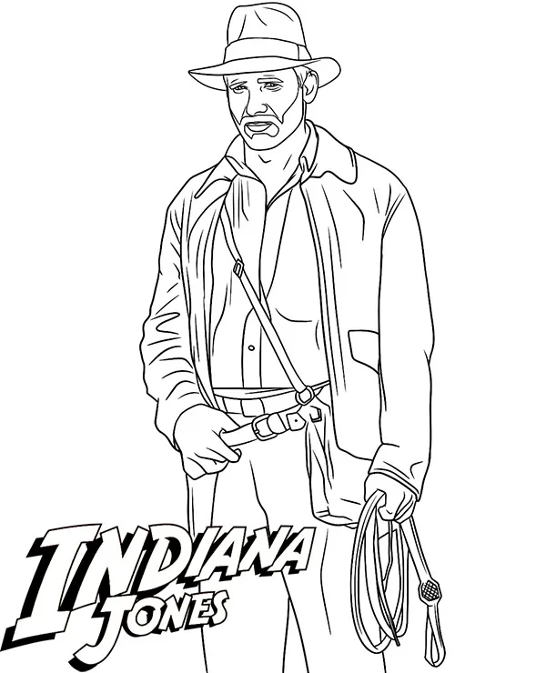indiana jones bicz kolorowanka harisson ford