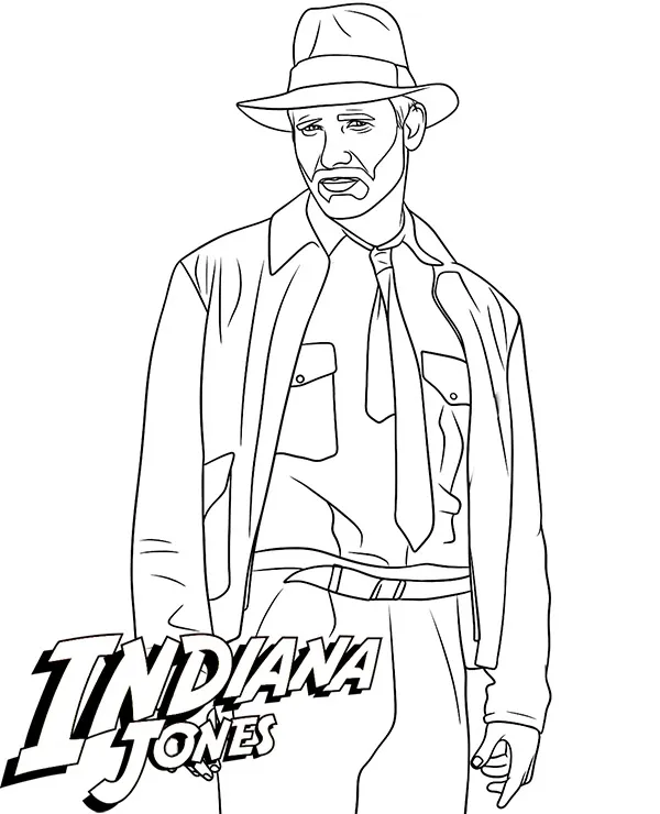 indiana jones kolorowanka harisson ford