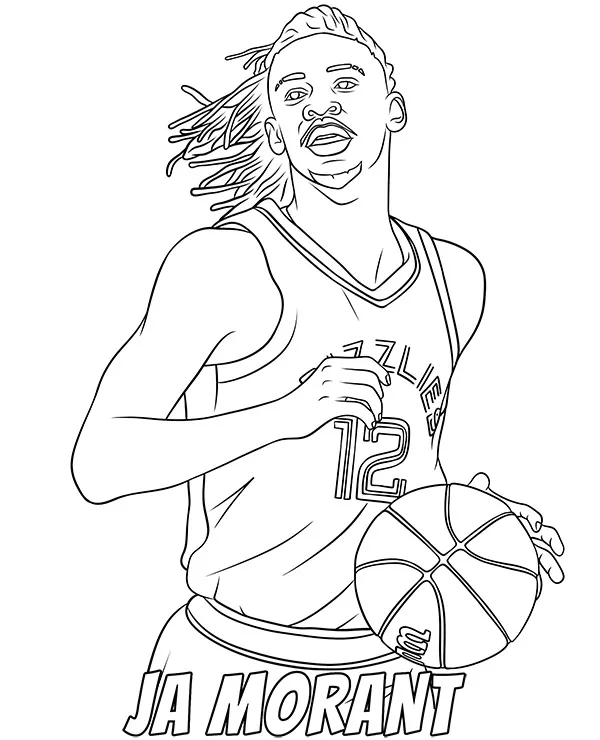 ja morant kolorowanka koszykarz