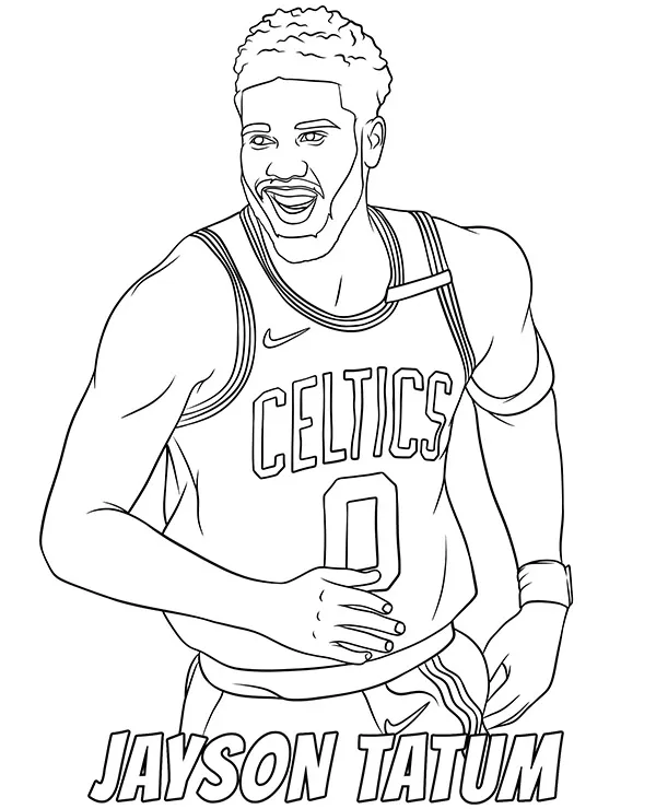 jayson tatum kolorowanka koszykarz