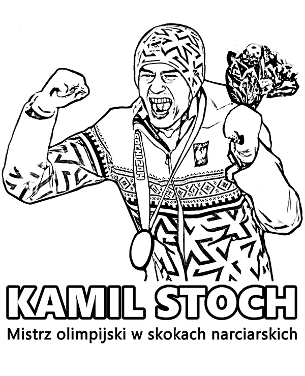 kamil stoch kolorowanka
