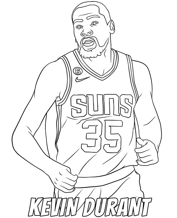 kevin durant kolorowanka koszykarz