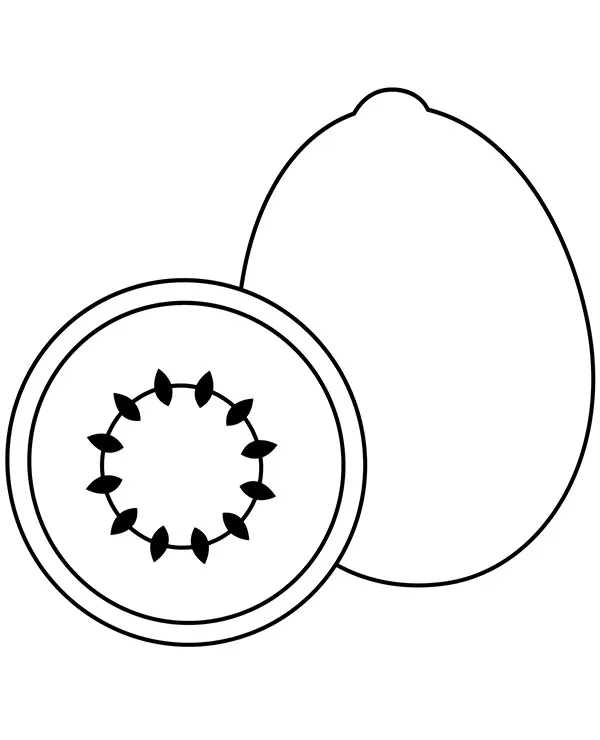 kiwi kolorowanka do wydruku z owocami
