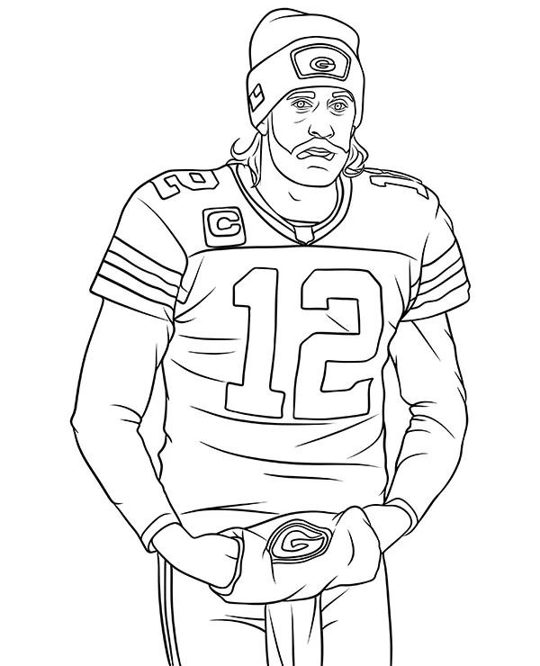 kolorowanka Aaron Rodgers