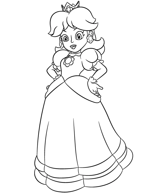 kolorowanka Mario Daisy do druku