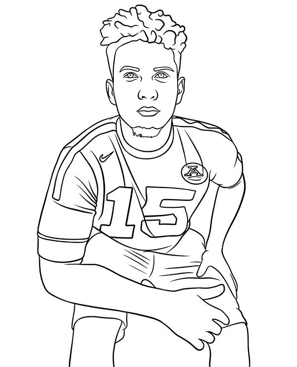 kolorowanka Patrick Mahomes