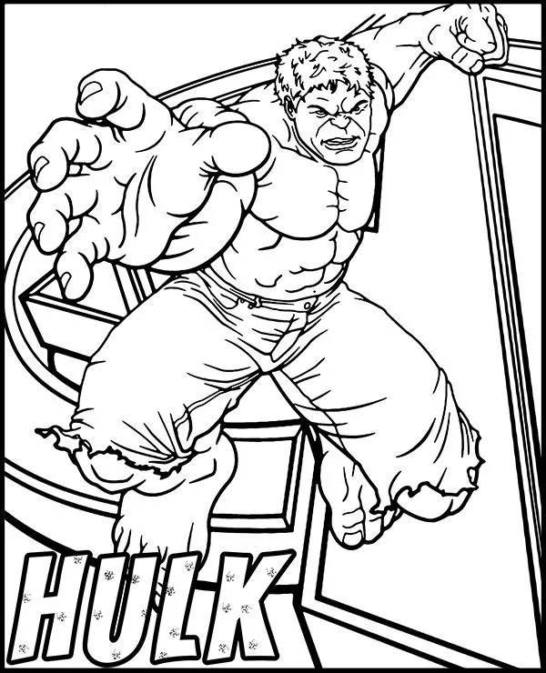 kolorowanka avengers hulk
