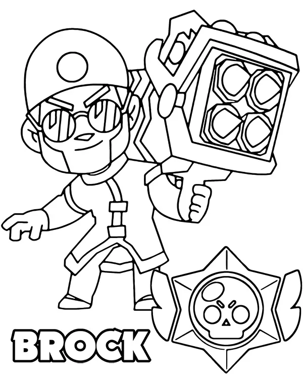 kolorowanka brawl stars brock