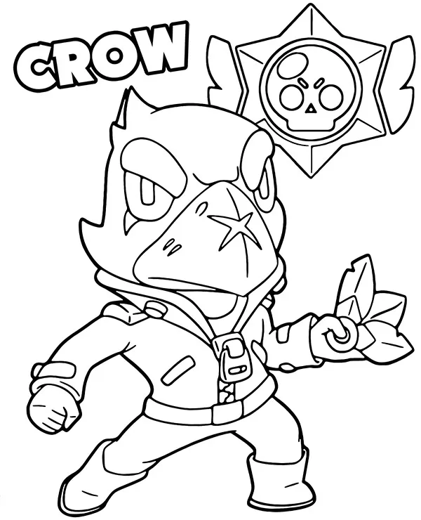 kolorowanka brawl stars crow