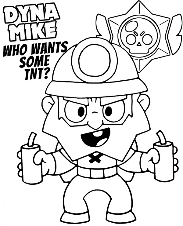 kolorowanka brawl stars dynamike