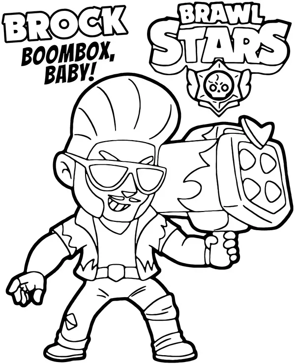 kolorowanka brawl stars hot rod brock