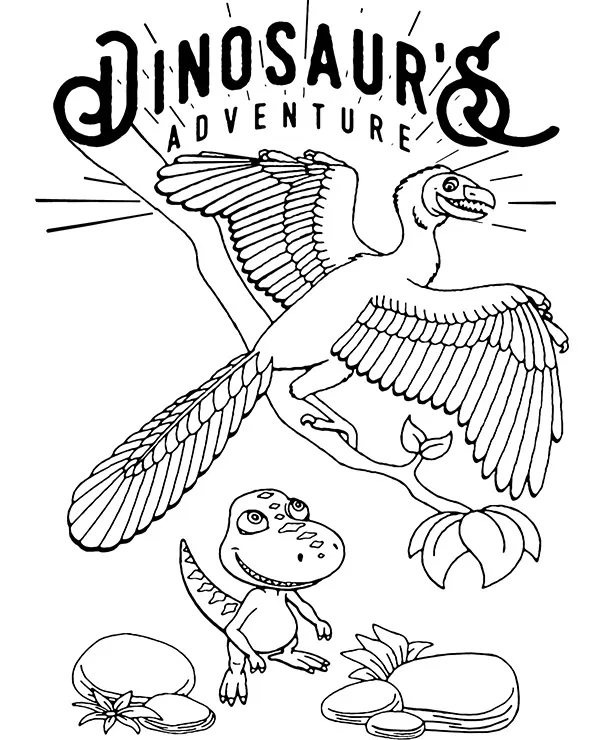 kolorowanka dinozaury adventure