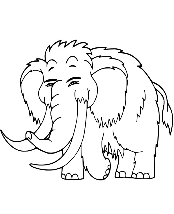 kolorowanka dinozaury mamut