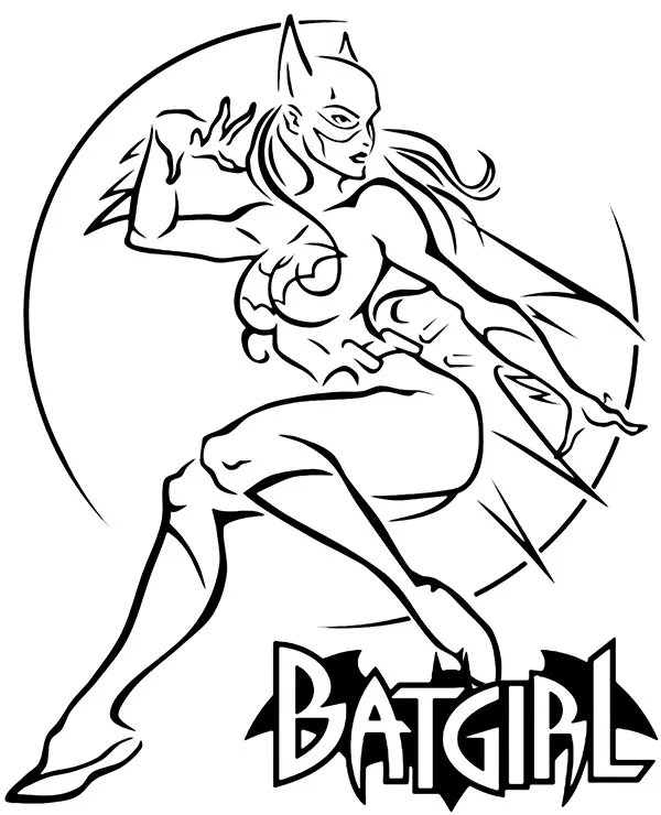 kolorowanka dla doroslych batgirl