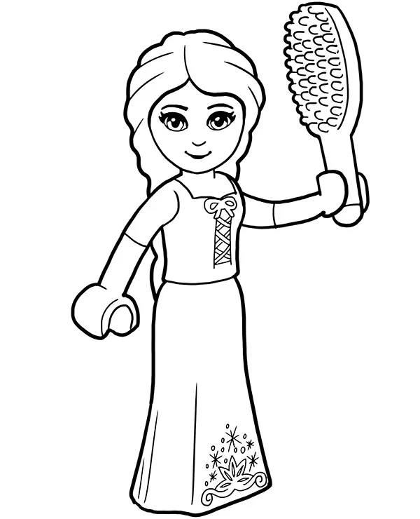 kolorowanka dla dziewczynek roszpunka lego