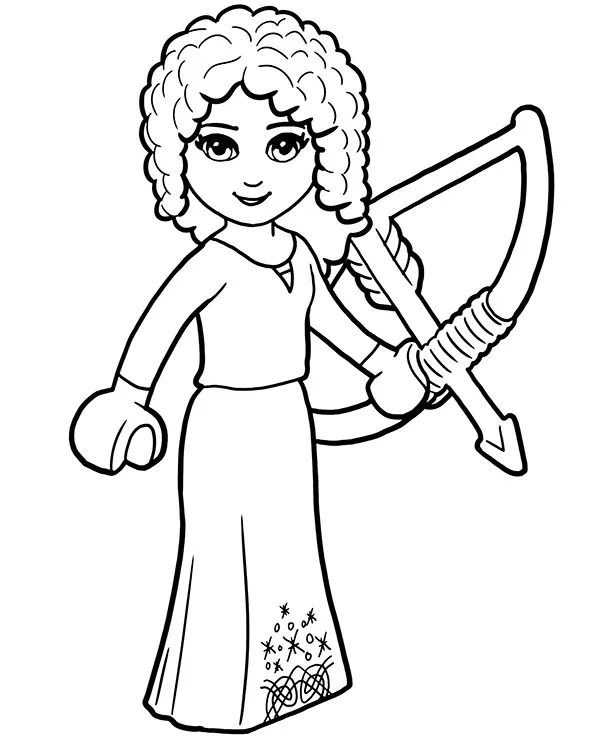 kolorowanka dla dziewczynki merida lego