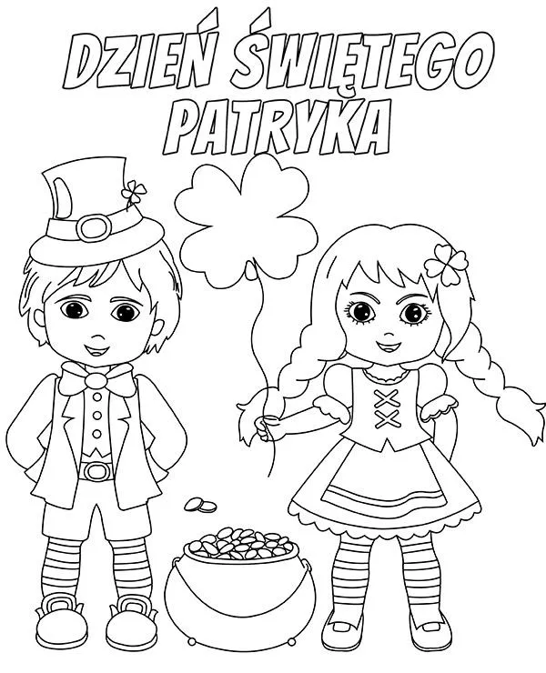 kolorowanka dzien swietego patryka dzieci