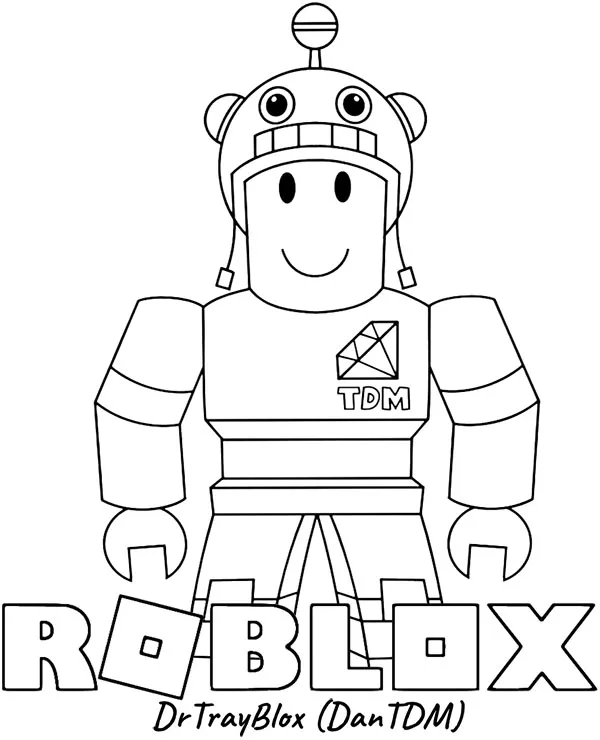 kolorowanka roblox DrTrayBlox DanTDM