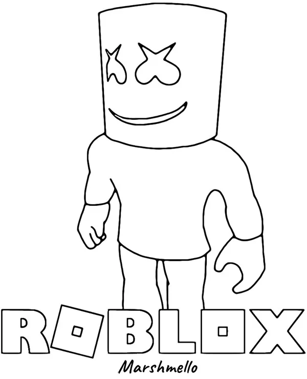 kolorowanka roblox Marshmello