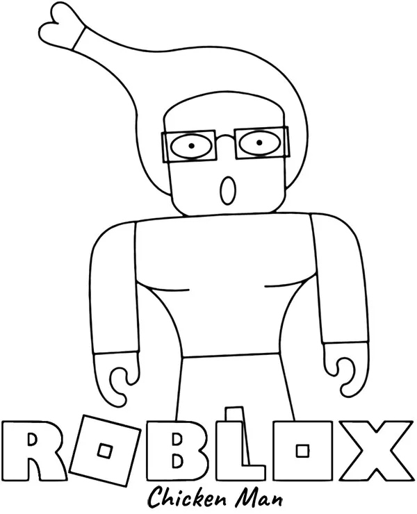 kolorowanka roblox chicken man
