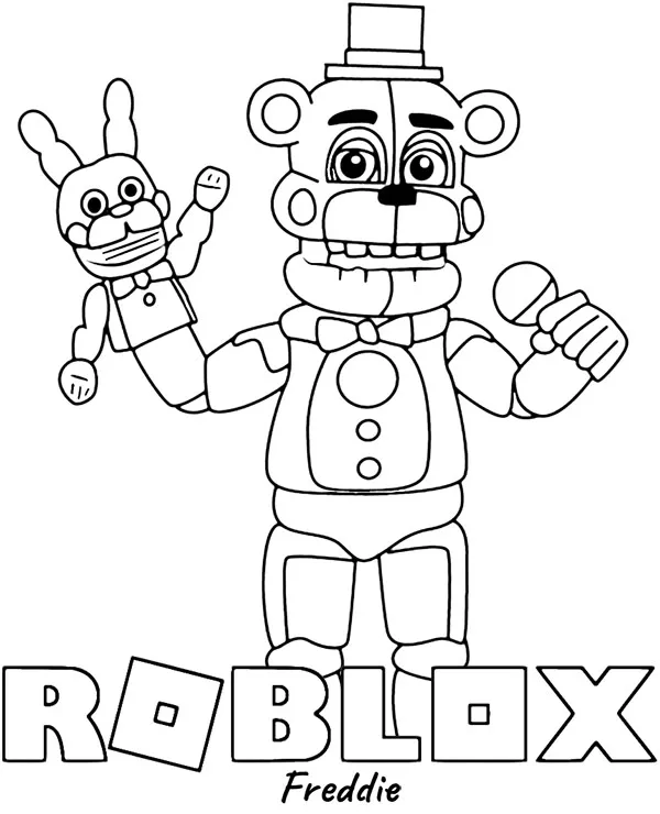 kolorowanka roblox freddie